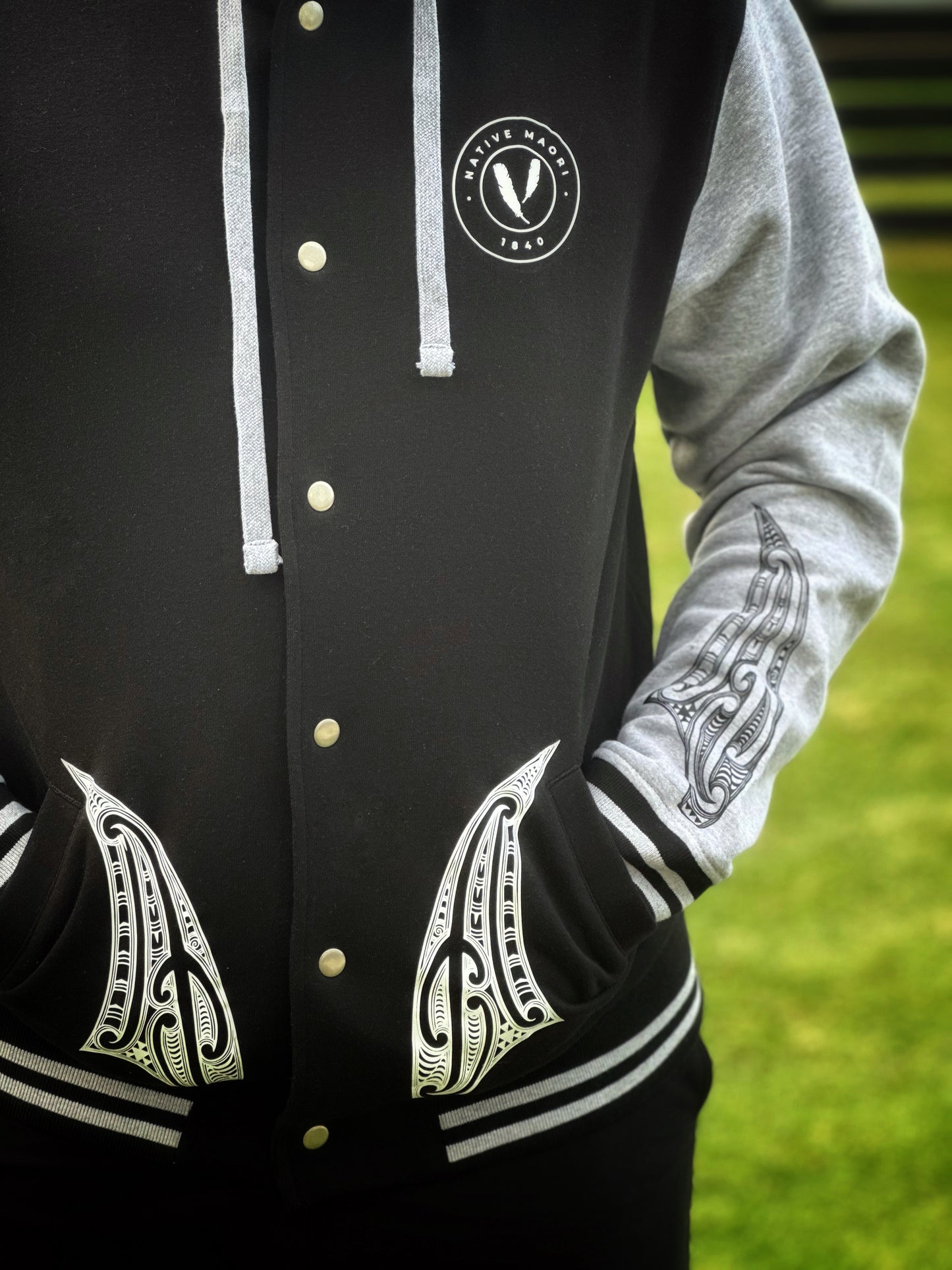 Native Maori Letterman Jacket